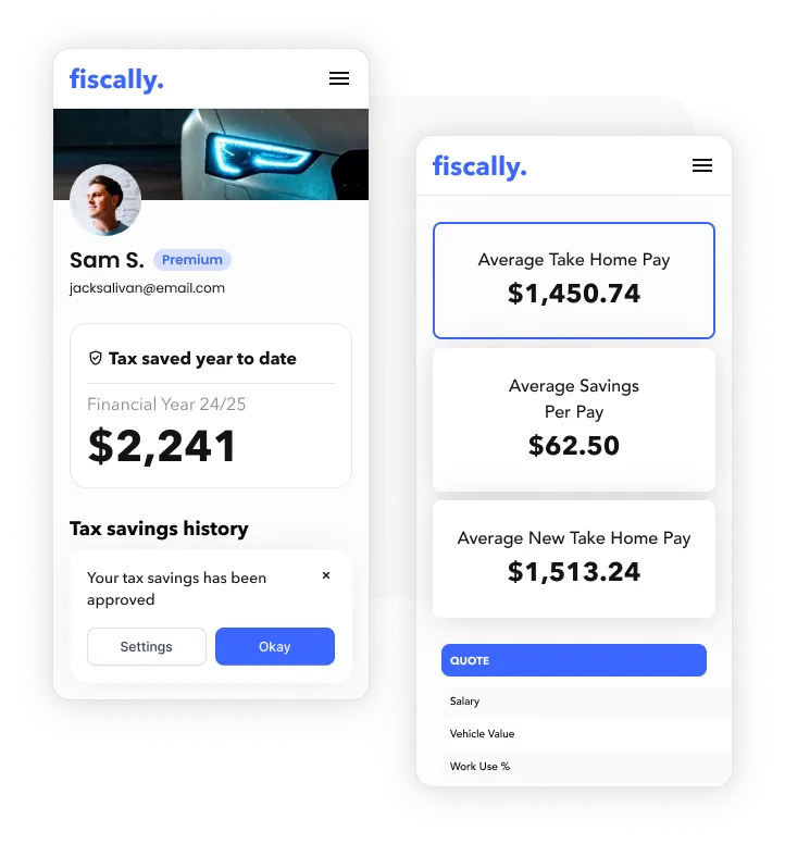 product interface represented with 2 mobile mockups